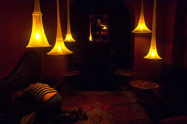 Monti neighbourhood, in an underground room of the club 'Black Market Monti', before opening.