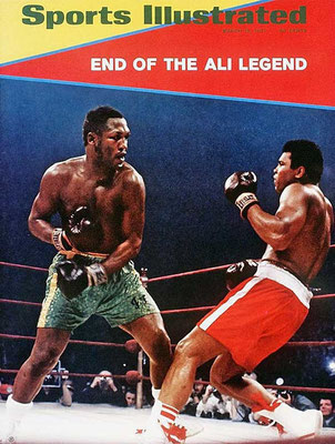 L'edizione post incontro di Sport Illustrated, intitolato “Fine della leggenda di Ali” 15 Marzo 1971 (cover photo Neil Leifer for Sports Illustrated)