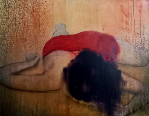 Aline FILIPP,"au soleil",acrylique sur toile,100x80,300€