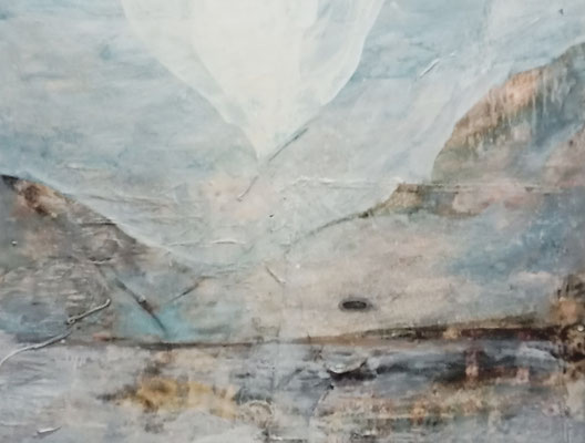 Aline FILIPP, "Paysage étrange 2",Technique mixte sur toile,90x110,600€
