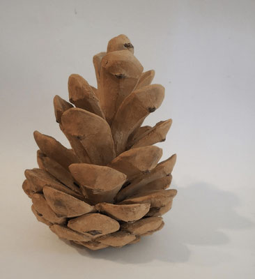 Anne TASSIN, "Pomme de pin",  Céramique, Grès Brut, 21x15x15 cm, 2019 