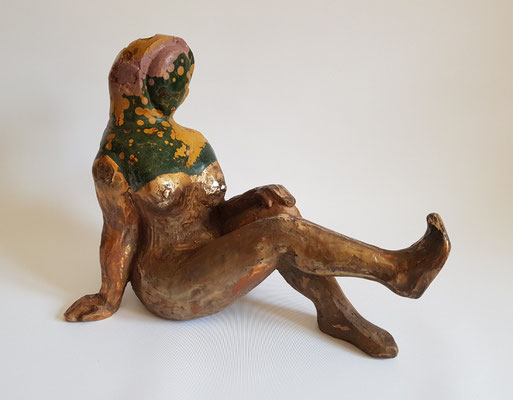 "Müßiggang",  Ozeanachat auf Bronze, verkauft