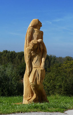 "Schmerz"  Eiche, h. 270 cm, verkauft