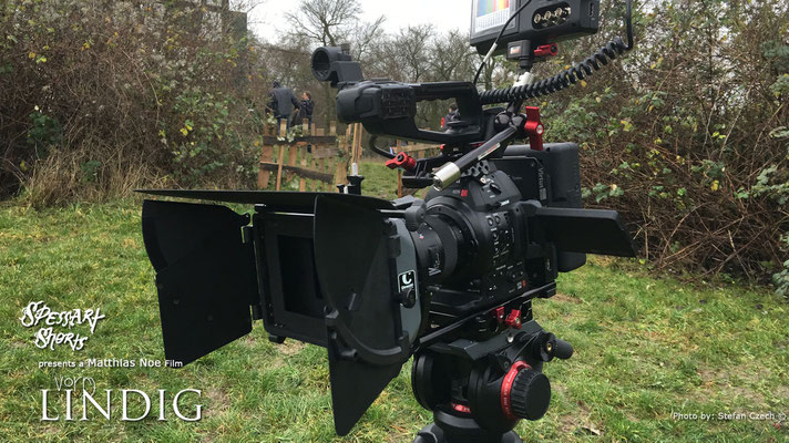 Am Set von "Vorm Lindig"  Canon C100 Mark II, Virtus System und Atomos Shogun ist start klar