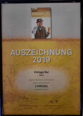 Auszeichnung im Bierguide 2019