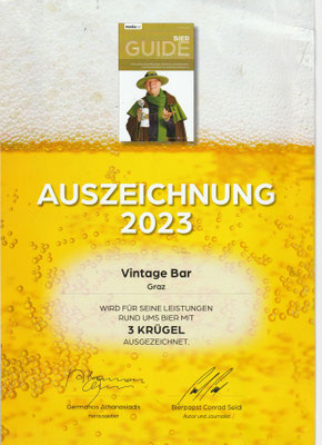 Auszeichnung im Bierguide 2023