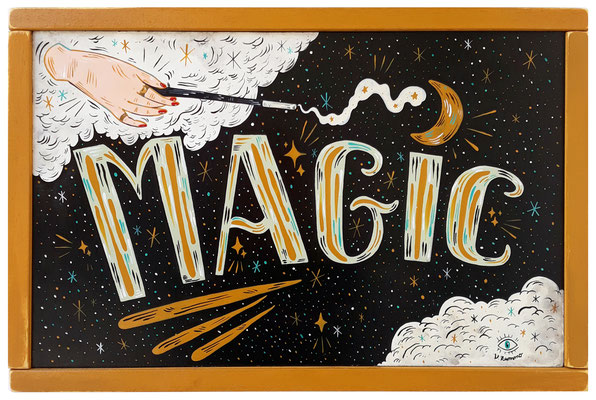 The magic in you - Acrylic on wood - 32 x 48 cm - 2021 