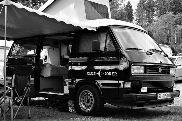 Markise, vintage, retro, am VW T3WESTFALIA Club Joker.