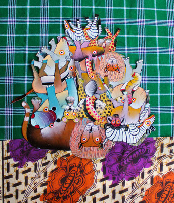 Kilimandjaro d'animaux IV, dim. 35cm x 39cm, octobre 2016