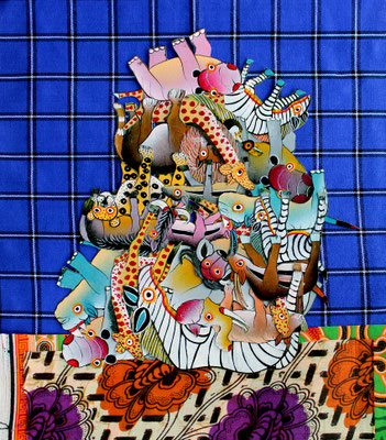 Kilimandjaro d'animaux V, dim. 35cm x 40cm, octobre 2016