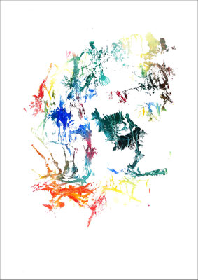 Monotypes de la série "Aspirations d'eau Part. Vbis", 2024