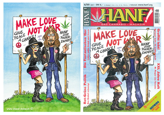 make love not war - coverart - ink & watercolour