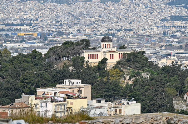 Blick von der Akropolis, Nationalobservatorium
