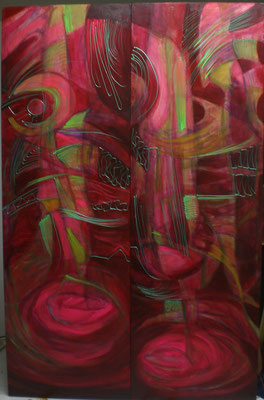 diptico en rojos / vendido