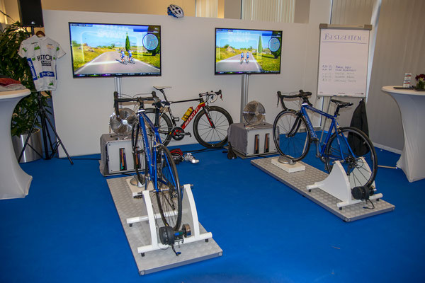 Rennradsimulator für spannende Rennen gegeneinander