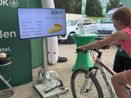 EnergyBike Screen - konfiguriert als Kalorienbike