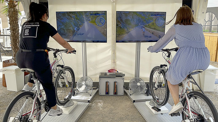 MTB-Simulator mit Virtual-Reality-Software