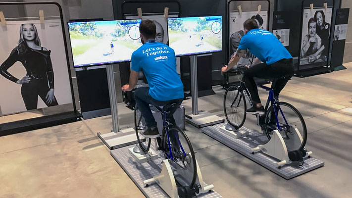 RennradSimulator bei Lavazza