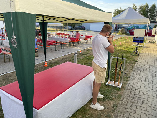 Biathlonsimulator im Freien
