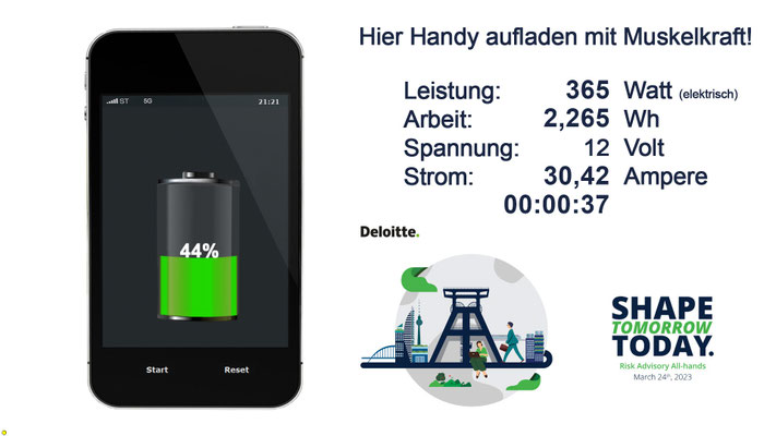 EnergyBike Screen - Handy laden... 