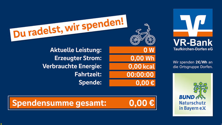 Spendenfahrrad - für die Volks- u. Raiffeisenbank