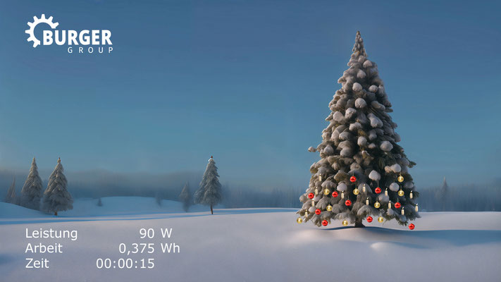 EnergyBike Physik 3 als WeihnachtsBike - je nach Leistung erstrahlen immer mehr Kerzen