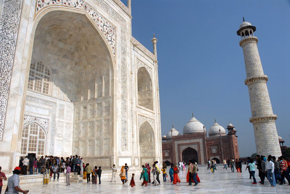 Esplanade du Taj Mahal, Agra, Inde