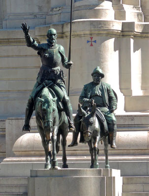 Don Quichotte et Sancho Panza, Plaza d'Espana, Madrid