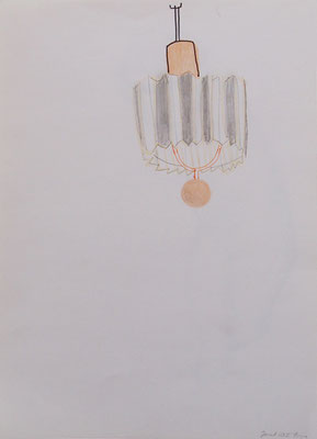 Lampe 2005; Stifte auf Papier