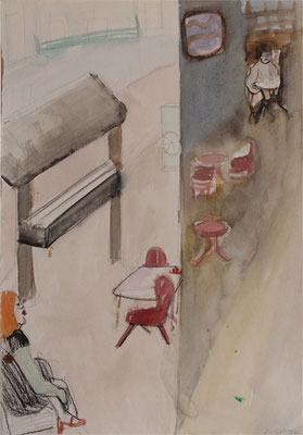 Athen 2004; Aquarell auf Papier
