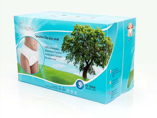 Daily Patrona Sensitive Slip — Verpackungsgestaltung der Slip-Produktlinien