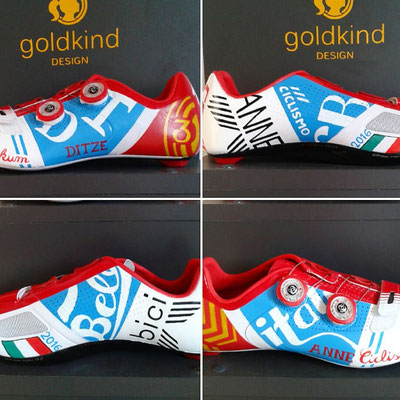 Italy Themed Custom Design Shoes, Goldkind Design
