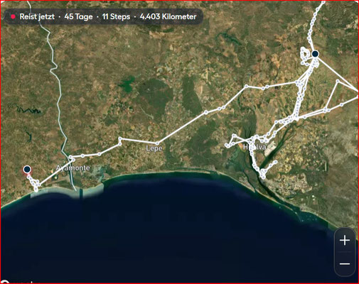 heutige Strecke 88 km