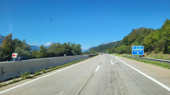 auf der Rückreise bei bestem Wetter