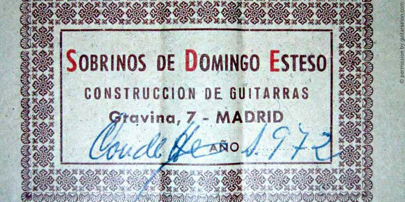 HERMANOS CONDE - SOBRINOS DE ESTESO 1972 - LABEL - ETIKETT - ETIQUETA