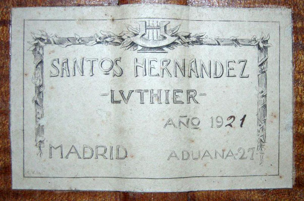 Santos Hernandez 1921 - Guitar 1 - Photo 4