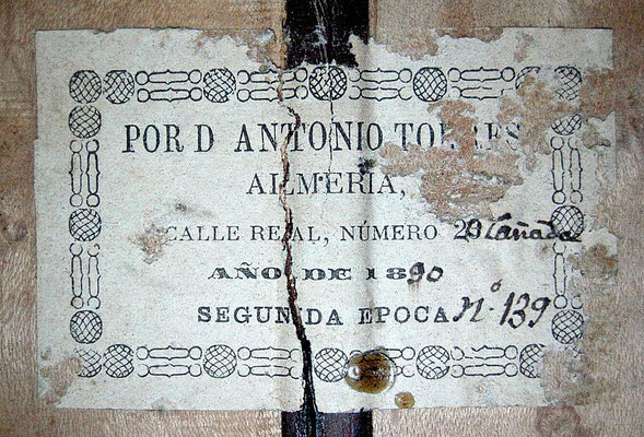 Antonio de Torres 1890 - Guitar 1 - Photo 6