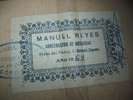 Manuel Reyes 1968 - Guitar 2 - Photo 1