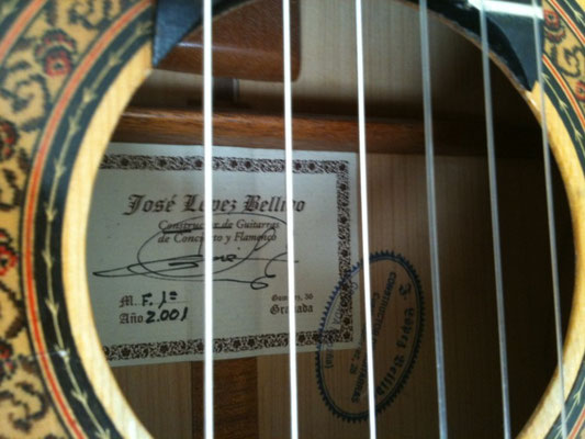 Jose Lopez Bellido 2001 - Guitar 1 - Photo 1