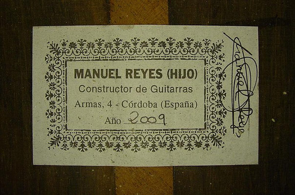 Manuel Reyes Hijo 2009 - Guitar 1 - Photo 6