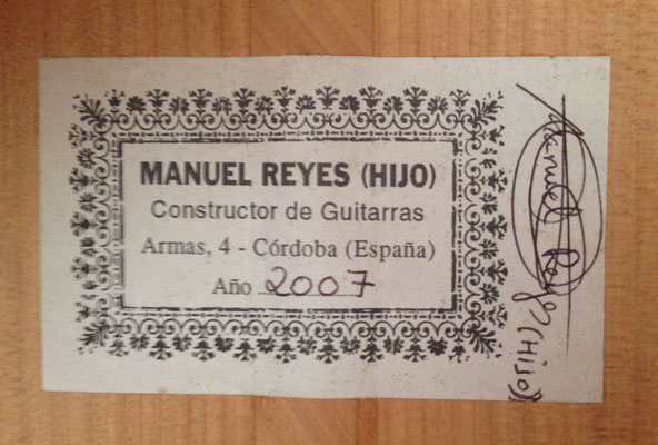 Manuel Reyes Hijo 2007 - Guitar 2 - Photo 7