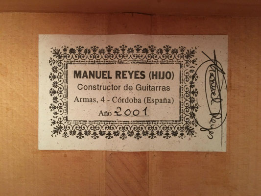 Manuel Reyes Hijo 2001 - Guitar 4 - Photo 28