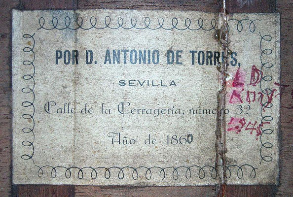 Antonio de Torres 1860 - Guitar 1 - Photo 1