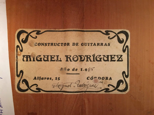 Miguel Rodriguez 1985 - Guitar 1 - Photo 1