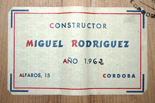 Miguel Rodriguez 1962 - Guitar 1 - Photo 6