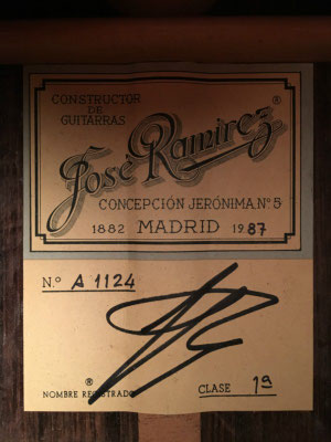 Jose Ramirez 1987 - Guitar 1 - Photo 22