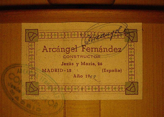 Arcangel Fernandez 1967 - Guitar 2 - Photo 6