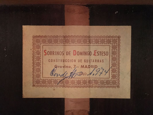 Sobrinos de Domingo Esteso 1974 - Guitar 7 - Photo 10