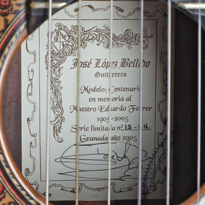 Jose Lopez Bellido 2005 - Guitar 1 - Photo 8