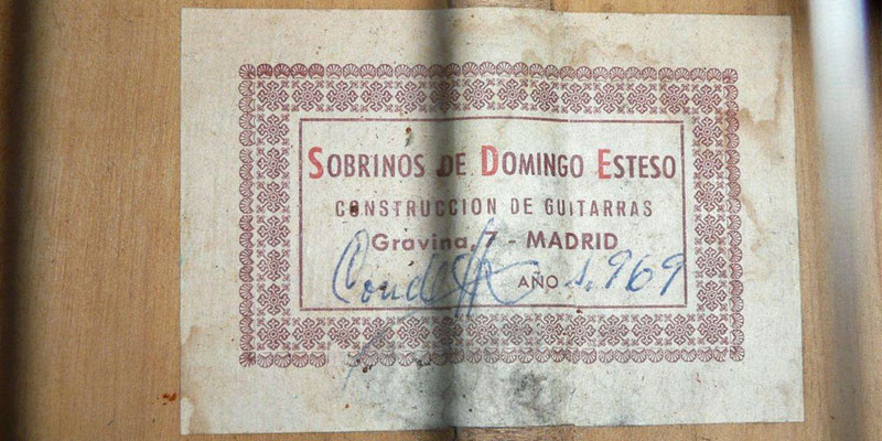 HERMANOS CONDE - SOBRINOS DE ESTESO 1969 - LABEL - ETIKETT - ETIQUETA